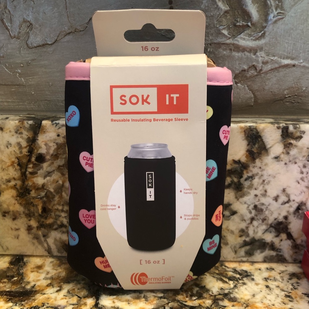Sok-It CanSok Sweet Notes Reusable Beverage Cold Cover Insulating Sleeve 16oz